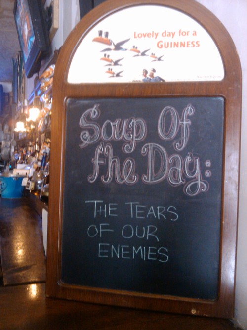 Soup of the Day Tears of our enemies