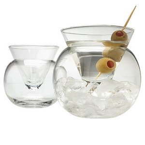 Stemless Martini Glass set